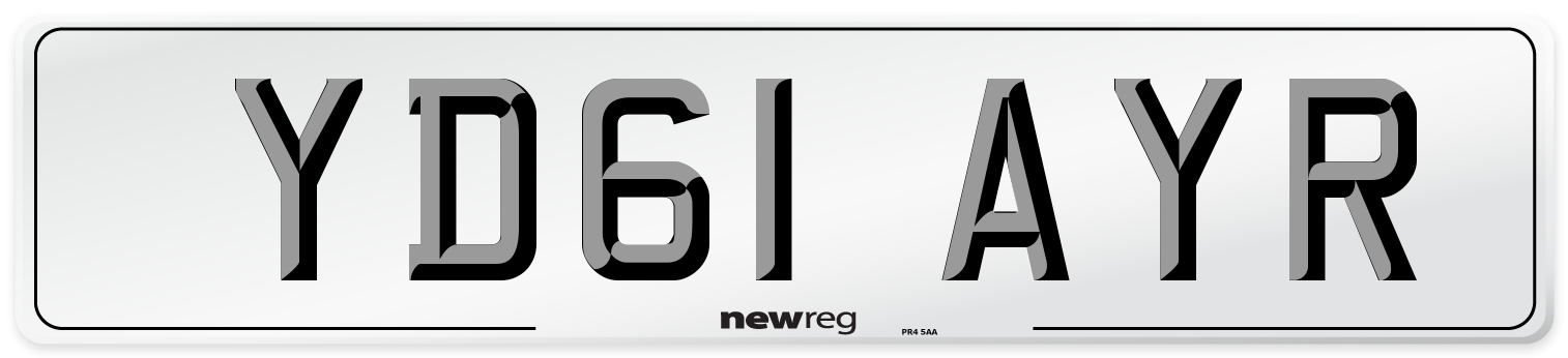 YD61 AYR Number Plate from New Reg